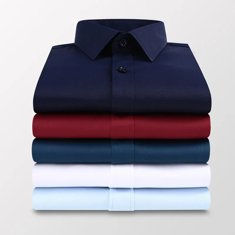 Men Formal Wear Black And White - 2026 New Men's Long-sleeved Shirts Spring