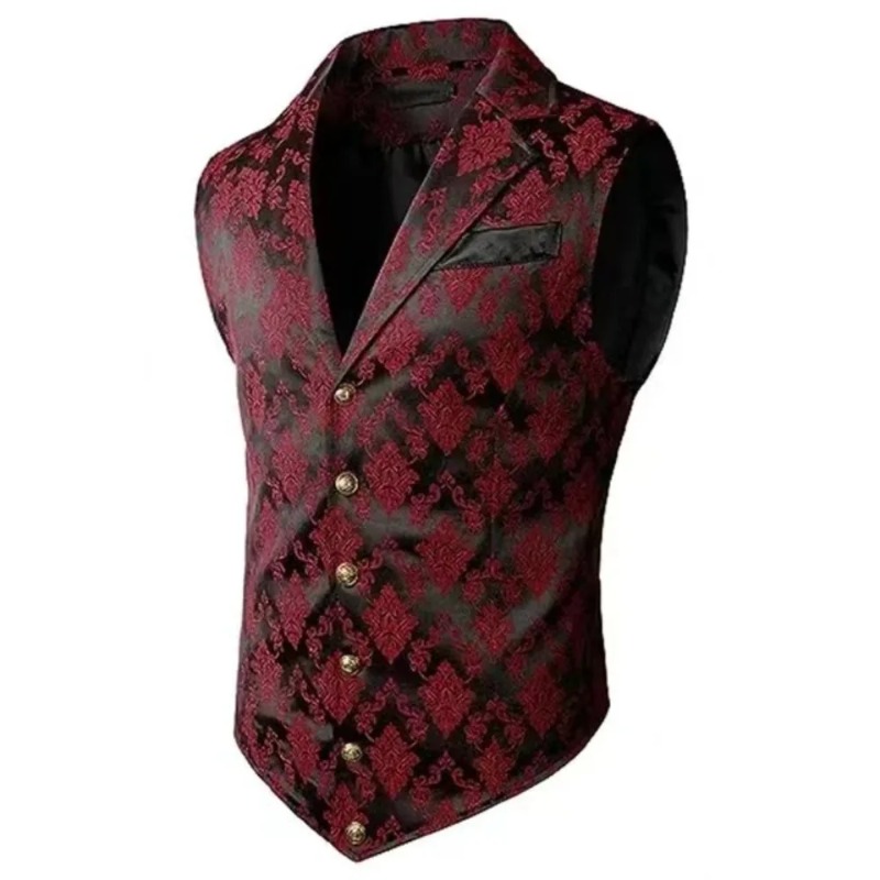 Slim Fit Vest British Retro St - огляд і ціна Men'S Formal Wear Waistcoat