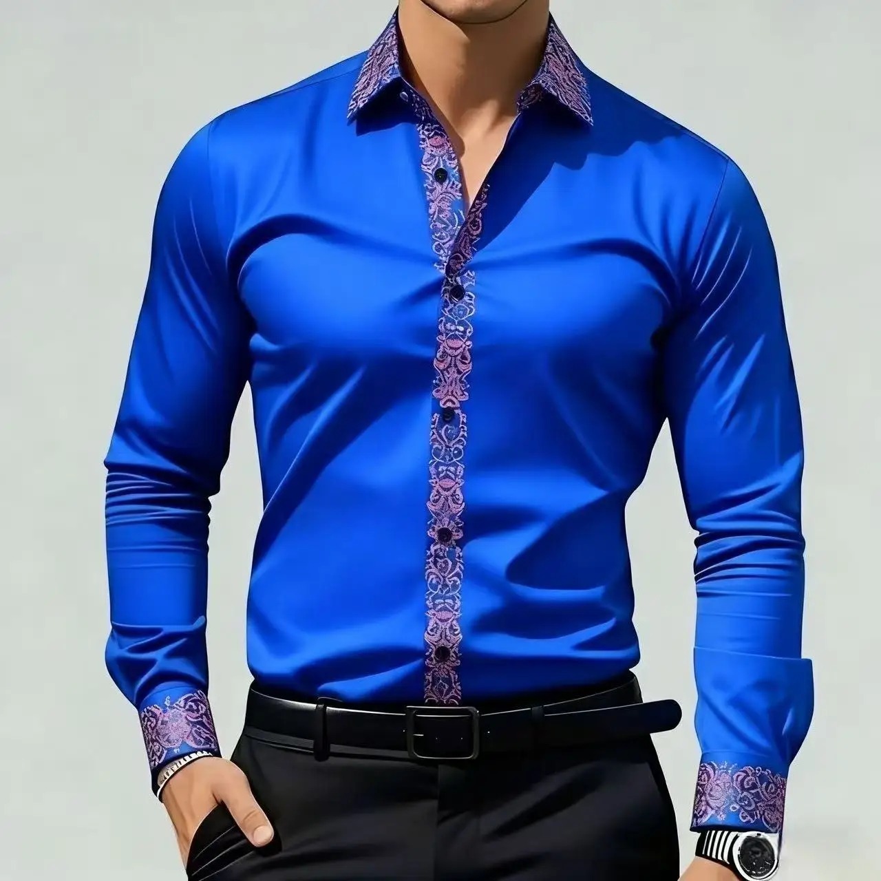 Men's Ethnic Style Printed Shi - огляд і ціна Men'S Formal Ethnic Wear