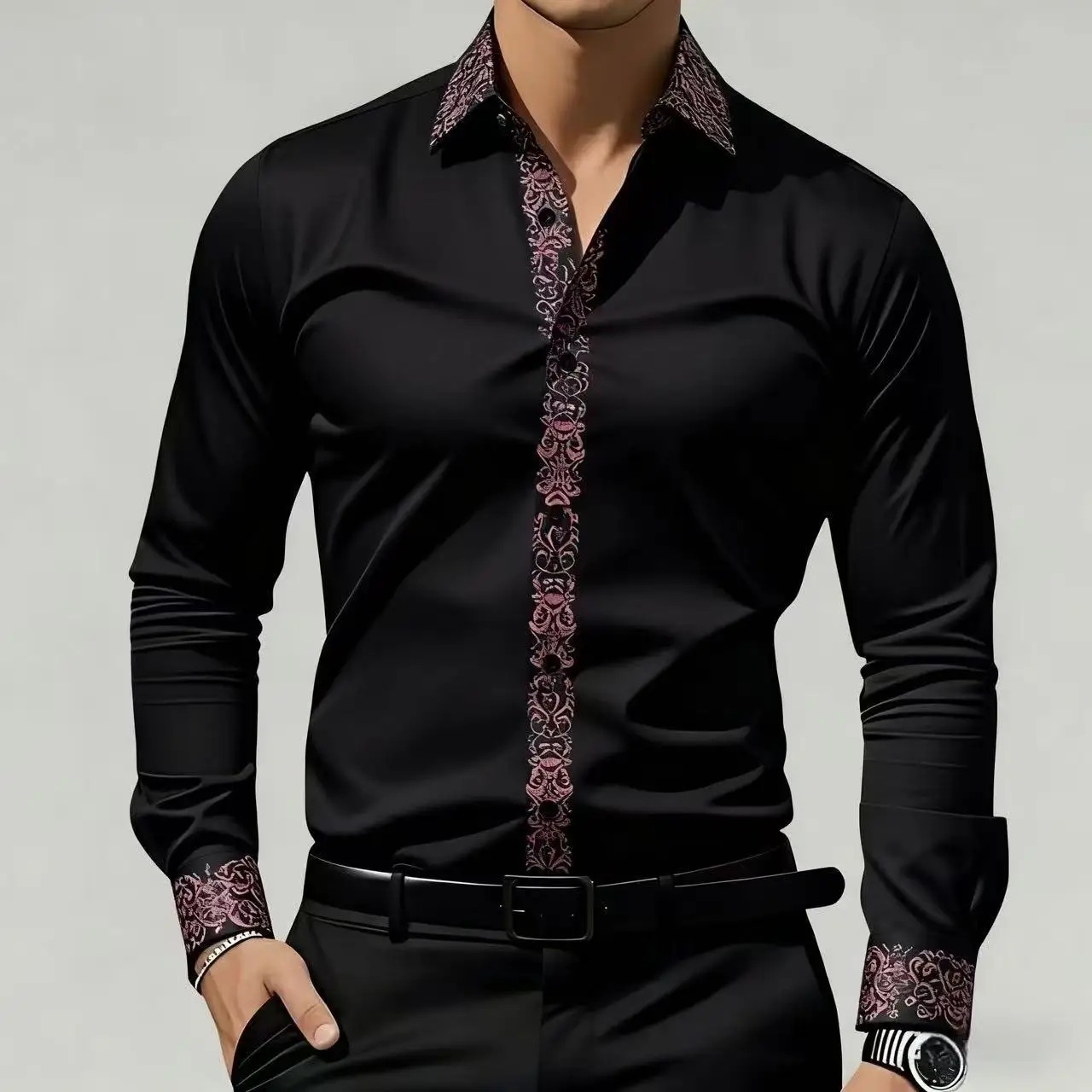 Men's Ethnic Style Printed Shi - огляд і ціна Men'S Formal Ethnic Wear