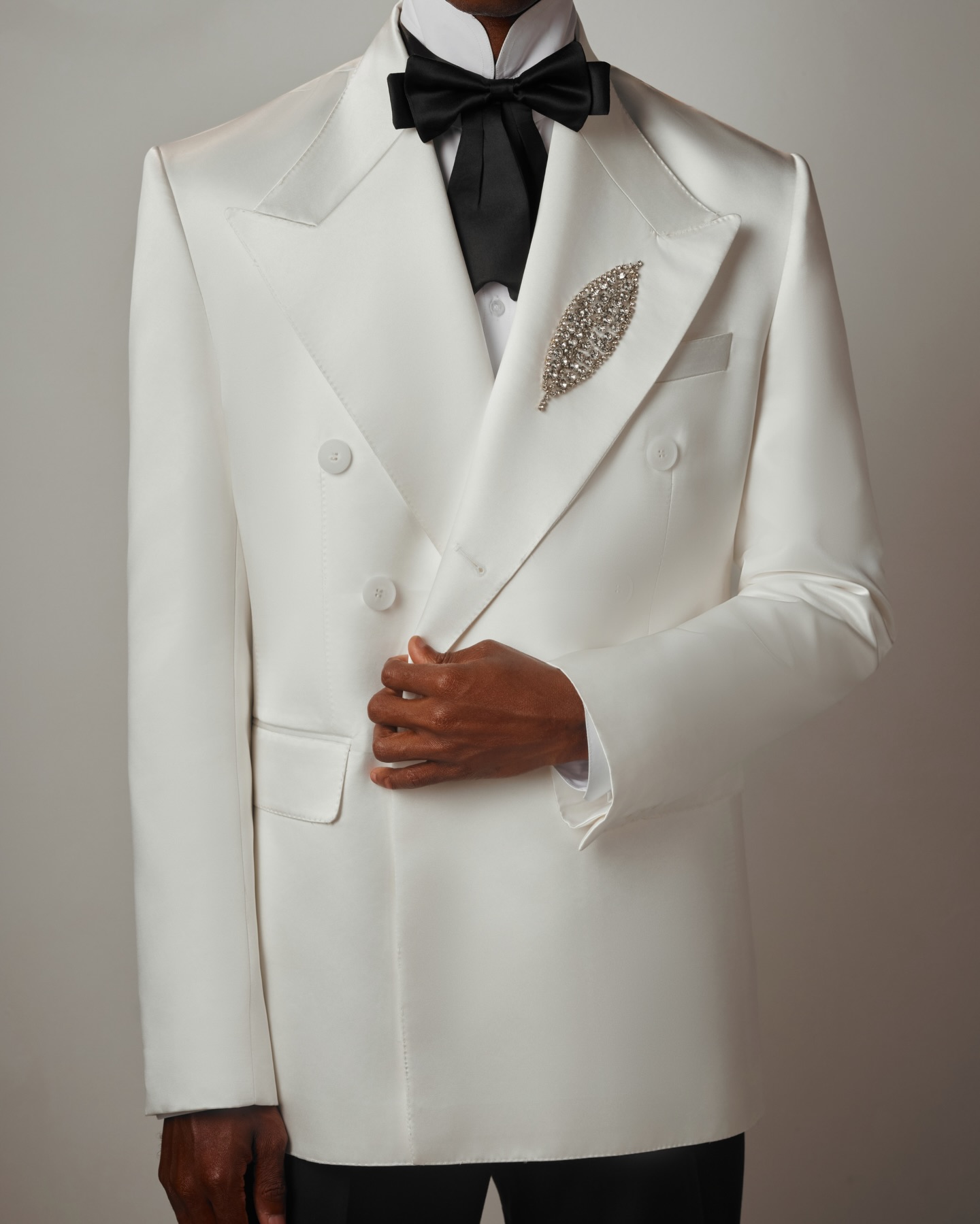 White Men Suit Set 2 Pcs Blaze - огляд і ціна Men Formal Wear Black And White