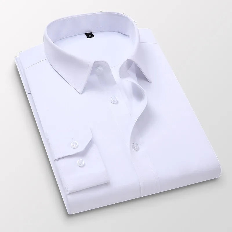 2026 New Men's Long-sleeved Sh - огляд і ціна Men Formal Wear Black And White