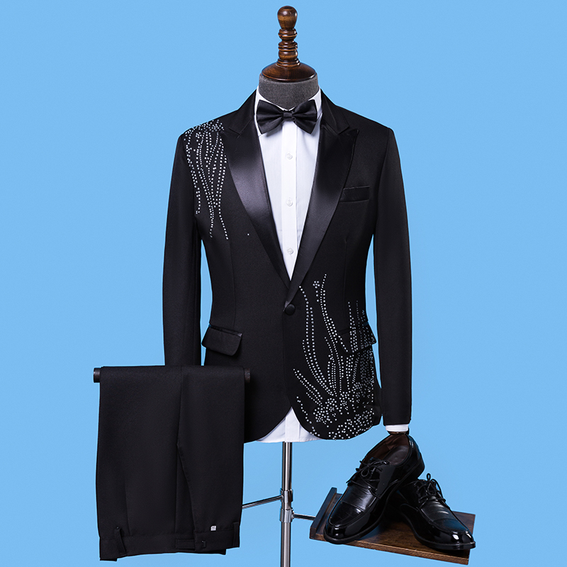 Men's Slim Fit Formal Suit wit - огляд і ціна Men Formal Wear Black And White