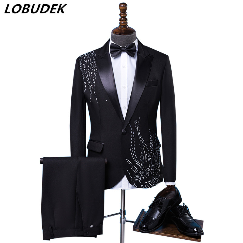 Men's Slim Fit Formal Suit wit - огляд і ціна Men Formal Wear Black And White