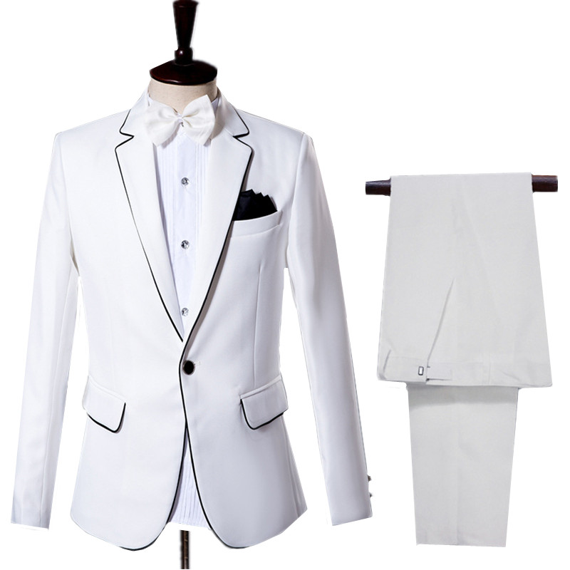 New Men's White Business Casua - огляд і ціна Men Formal Wear Black And White