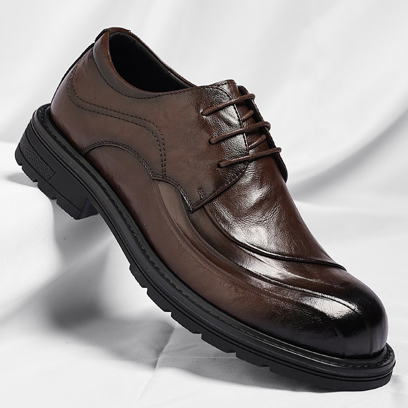 Brown Burnished Genuine Leathe - огляд і ціна Men'S Formal Wear For Office