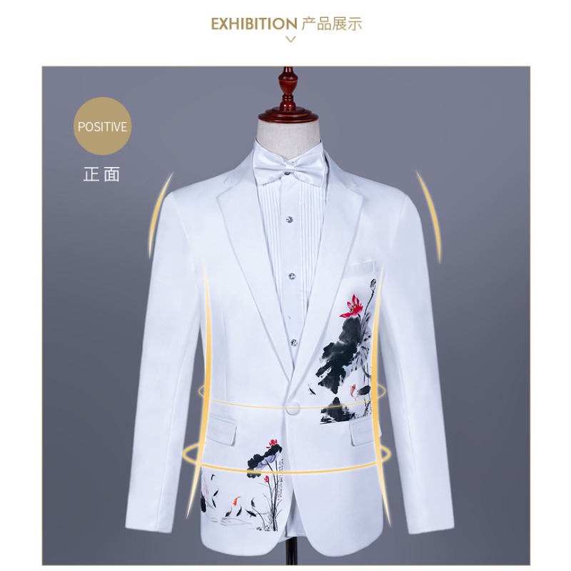 Men's Asian Size White Chinese - огляд і ціна Asian Men Formal Wear