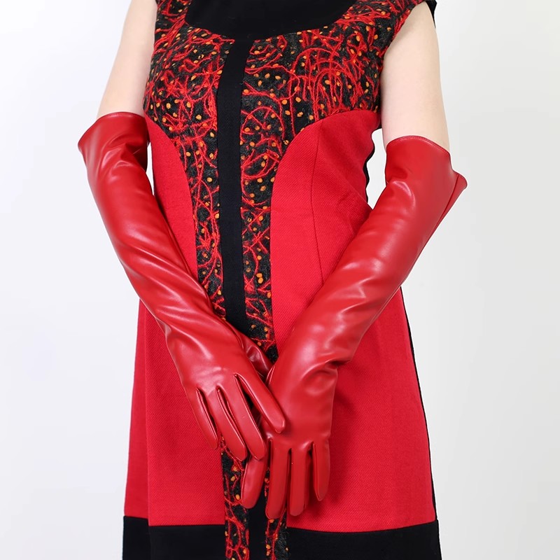 Women's Runway Fashion Red PU  - огляд і ціна Formal Glove Leather