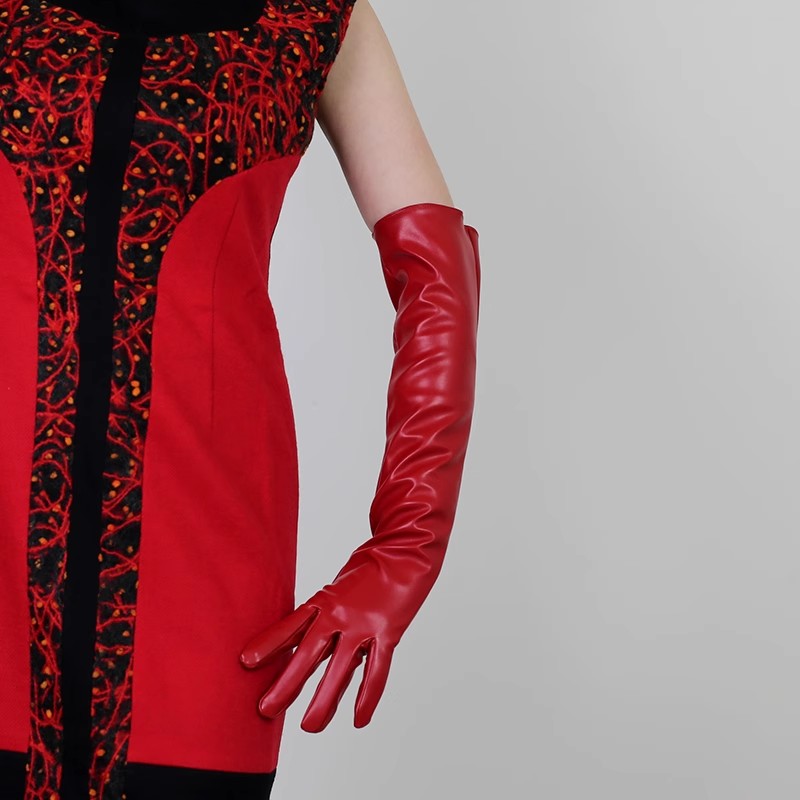 Women's Runway Fashion Red PU  - огляд і ціна Formal Glove Leather