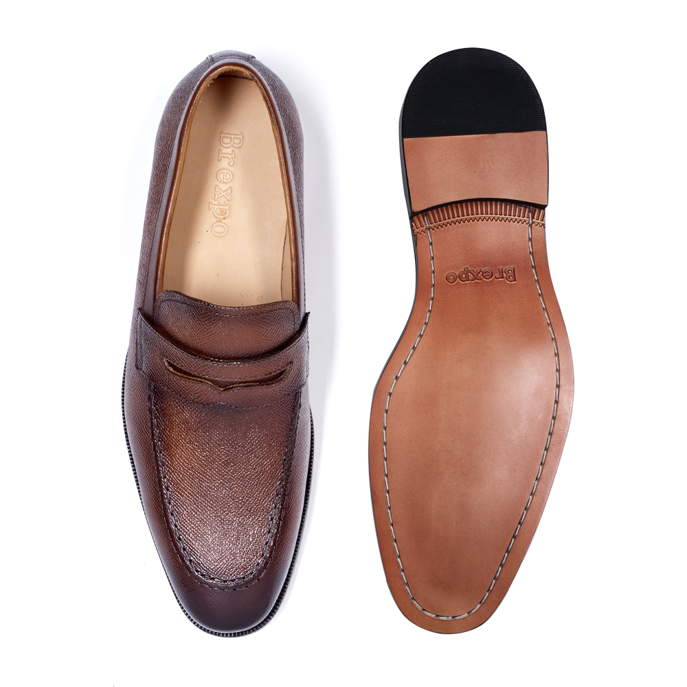 Luxury Slip On Dress Shoes Men - огляд і ціна Men Formal Wear Brown