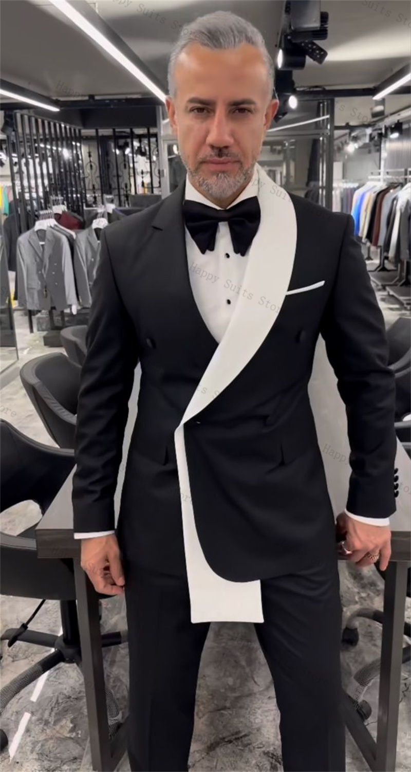 Black White Men Suit Set 2 Pie - огляд і ціна Men Formal Wear Black And White