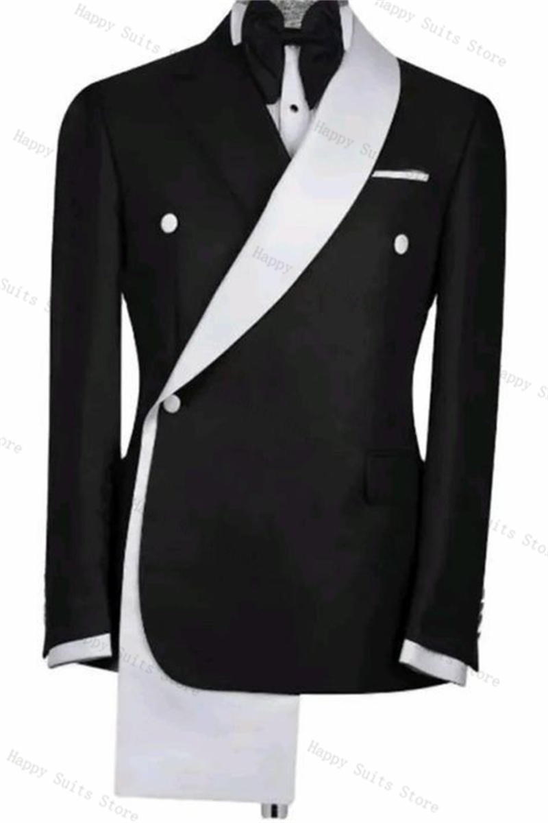 Black White Men Suit Set 2 Pie - огляд і ціна Men Formal Wear Black And White