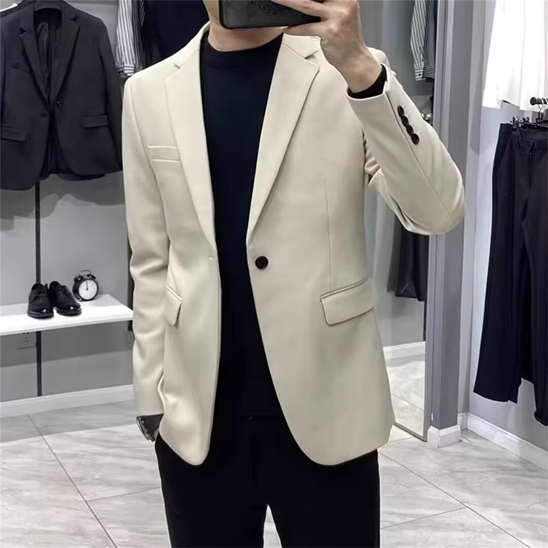 Men's Korean Style Slim Blazer - огляд і ціна Asian Men Formal Wear