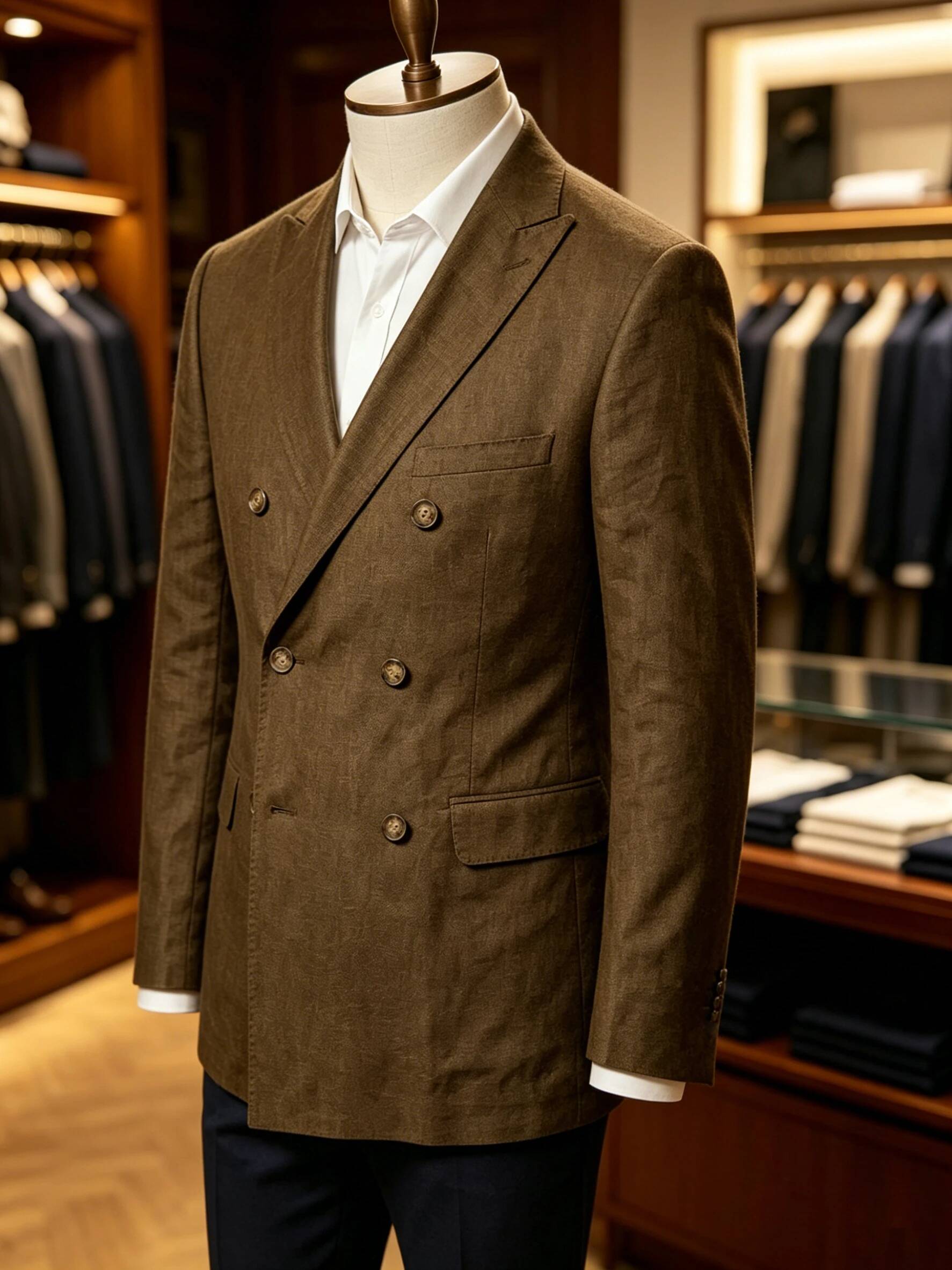 Men's Sport Coat Summer Double - огляд і ціна Men Formal Wear Brown