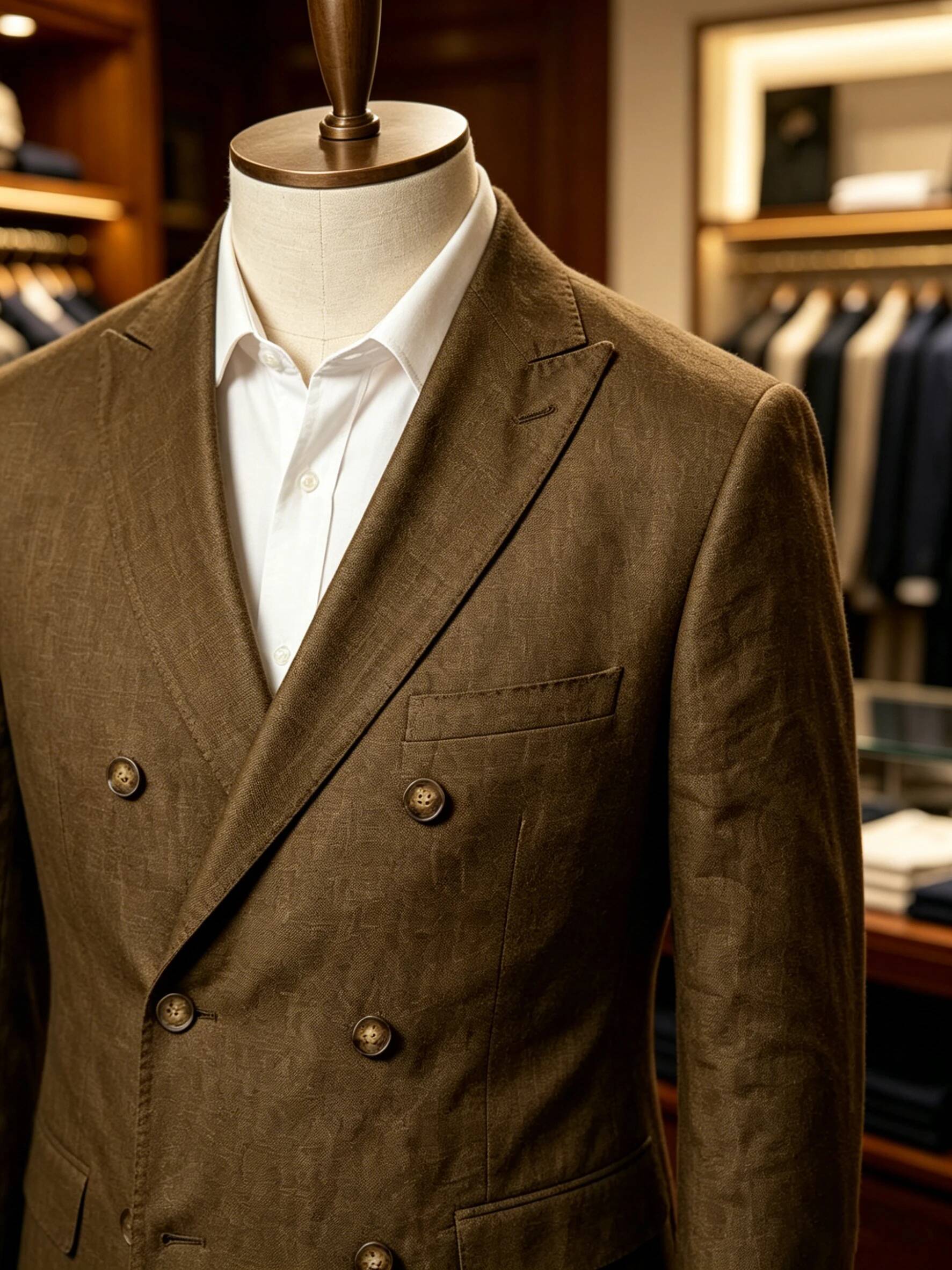 Men's Sport Coat Summer Double - огляд і ціна Men Formal Wear Brown