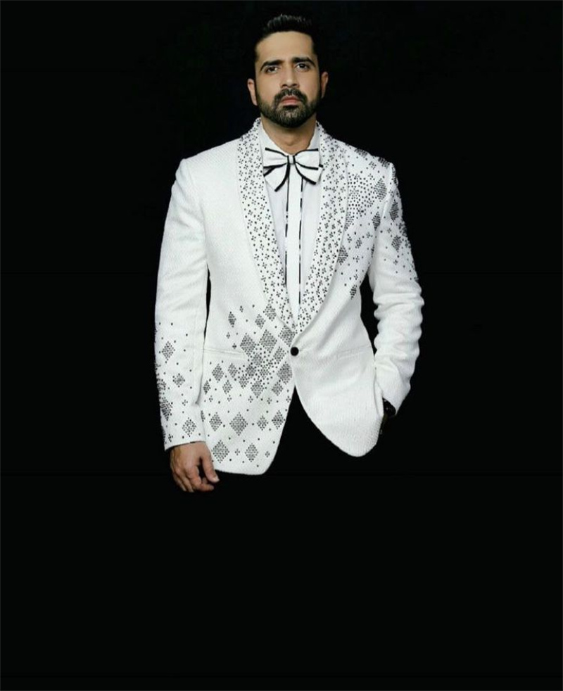 Crystals Men Suit Set 2 Pcs Gr - огляд і ціна Men Formal Wear Black And White