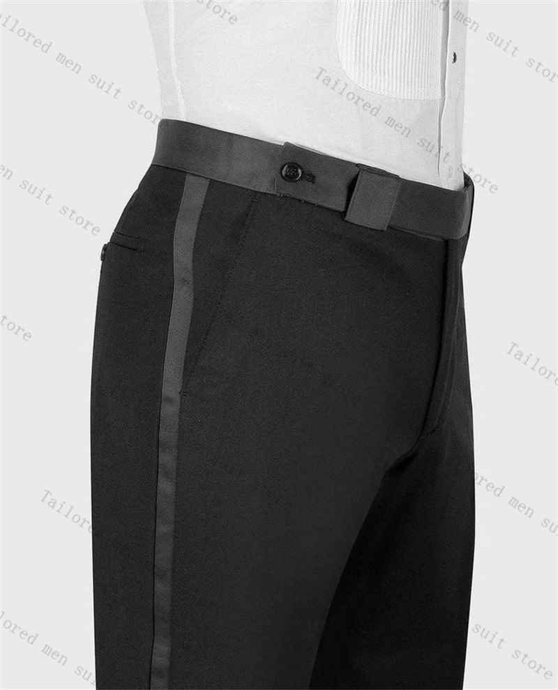 Groom Men Suits Pants Set 2 Pc - огляд і ціна Men Formal Wear Black And White