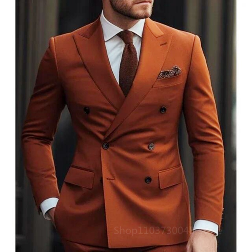 Two-Piece Brown Smoking for Da - огляд і ціна Men Formal Wear Brown