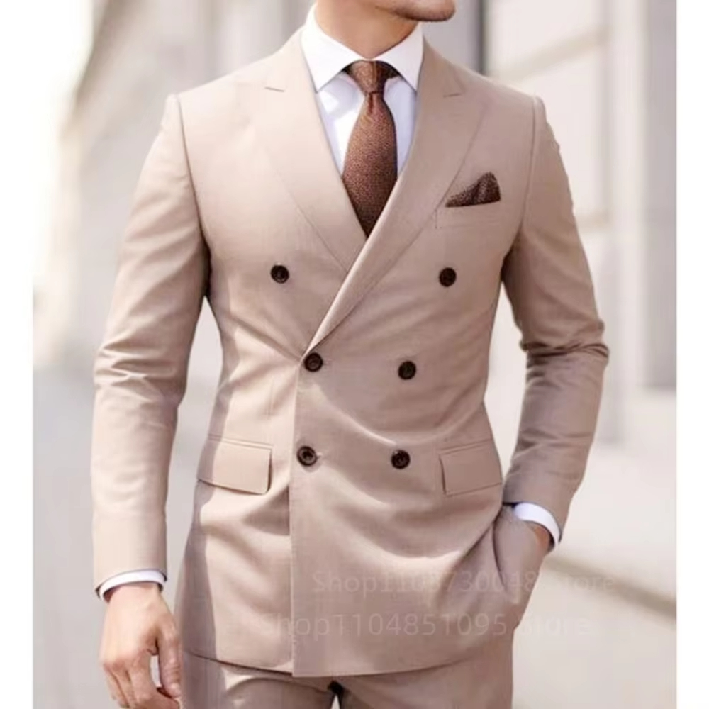 Two-Piece Brown Smoking for Da - огляд і ціна Men Formal Wear Brown