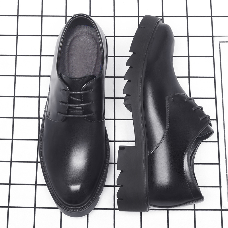 Mens Black Leather Lace Up Dre - огляд і ціна Men'S Formal Wear For Office