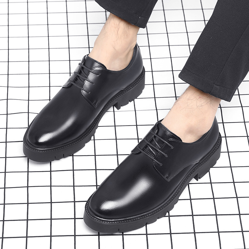 Mens Black Leather Lace Up Dre - огляд і ціна Men'S Formal Wear For Office