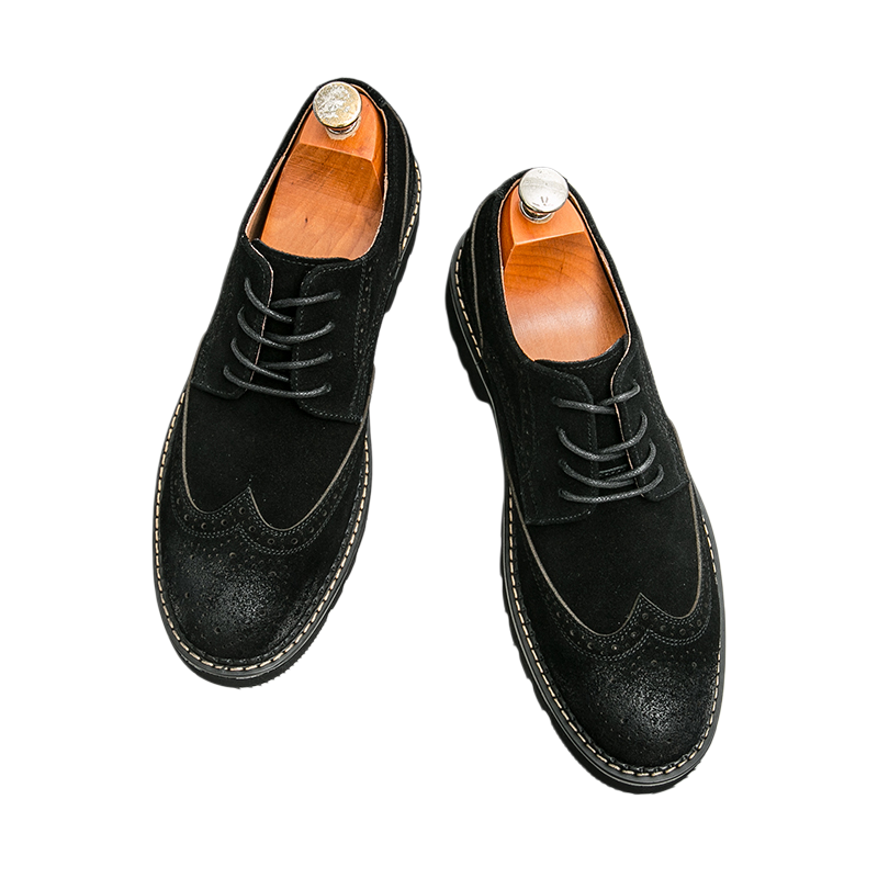 Men's Brown Suede Brogue Oxfor - огляд і ціна Men Formal Wear Brown