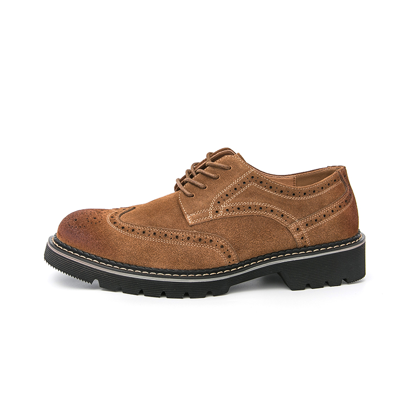 Men's Brown Suede Brogue Oxfor - огляд і ціна Men Formal Wear Brown