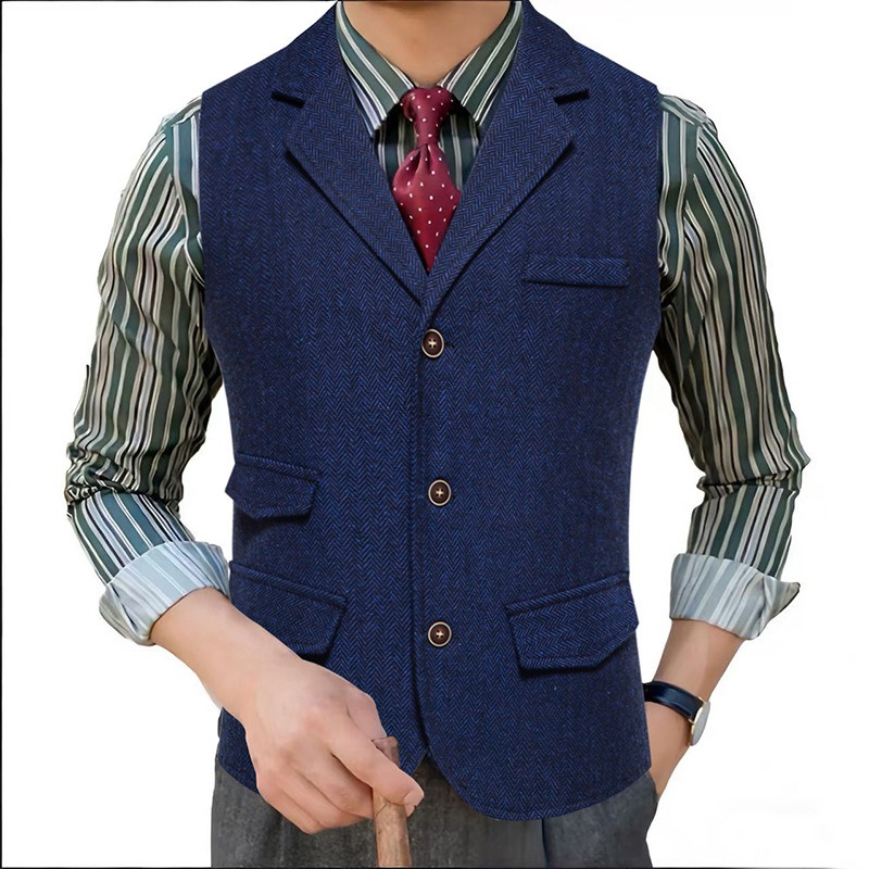 Men's Herringbone Tweed Suit V - огляд і ціна Men'S Formal Wear Waistcoat