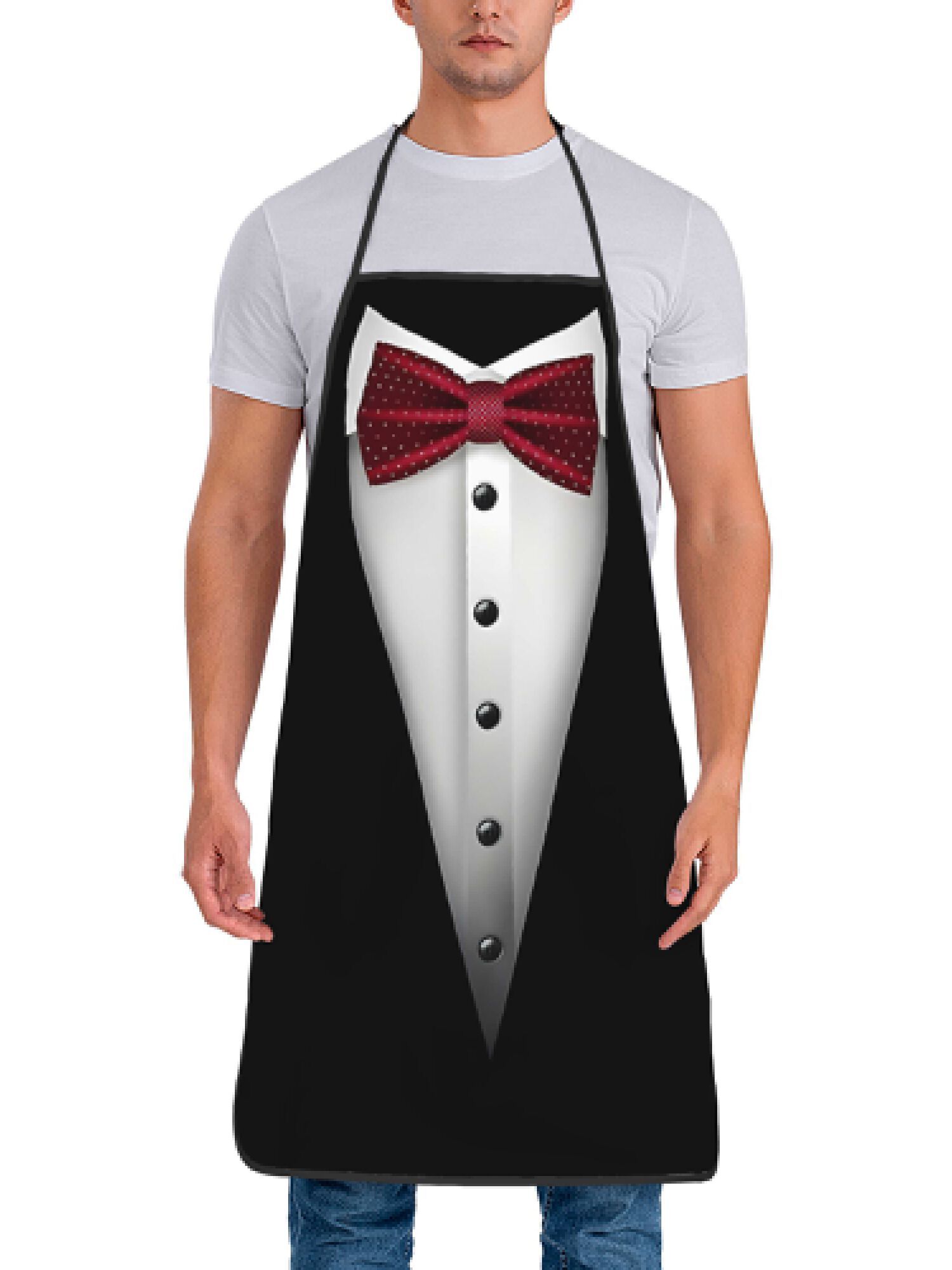 Tuxedo Apron Red Bow Tie Kitch - огляд і ціна Men Formal Wear Black And White