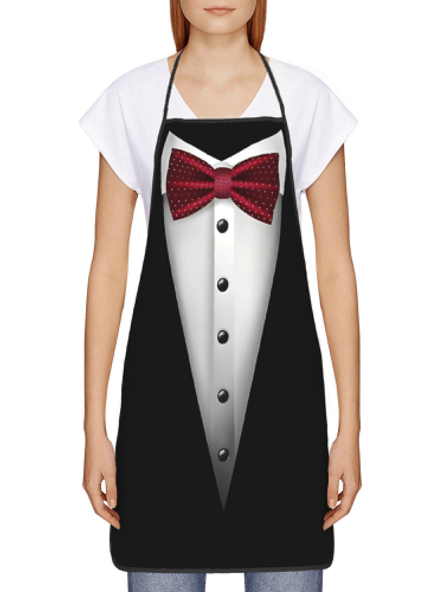 Tuxedo Apron Red Bow Tie Kitch - огляд і ціна Men Formal Wear Black And White